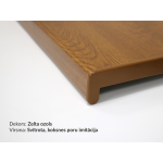 Iekšējā palodze PVC zelta ozola, 150mm cena par 1 t.m