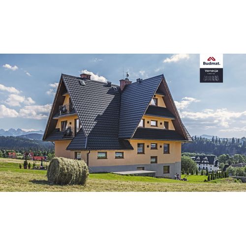 Jumta moduļi BudMat VENECJA 30*, 1150x700mm (0.805m2),D-Matt RAL-9005 melns