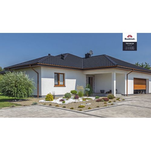 Jumta moduļi BudMat VENECJA 30*, 1150x700mm (0.805m2),D-Matt RAL-9005 melns