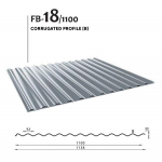 Trapecveida profils BudMat FB - 18/1100, PE fasādei 0.5mm Cena par m2