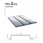 Trapecveida profils BudMat PEG - 2/215, PE fasādei 0.7mm Cena par m2