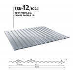 Trapecveida profils BudMat TRB - 12/1064, PE jumtam un fasādei 0.5mm Cena par m2