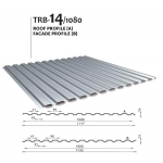 Trapecveida profils BudMat TRB - 14/1080, PE jumtam un fasādei 0.5mm Cena par m2