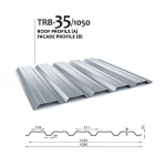 Trapecveida profils BudMat 35/1050, PE jumtam un fasādei 0.5mm Cena par m2