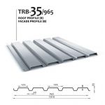 Trapecveida profils BudMat 35/965, PE jumtam un fasādei 0.7mm Cena par m2