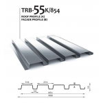 Trapecveida profils BudMat 55K/854, PE jumtam un fasādei 0.5mm Cena par m2