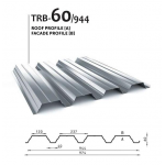 Trapecveida profils BudMat 60/944, PE jumtam un fasādei 0.5mm Cena par m2