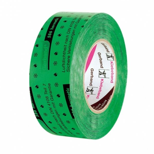 Gerband Inside Green Tape (586) vienpusēja, armēta akrila lenta tvaika izolācijai, iekšdarbiem
